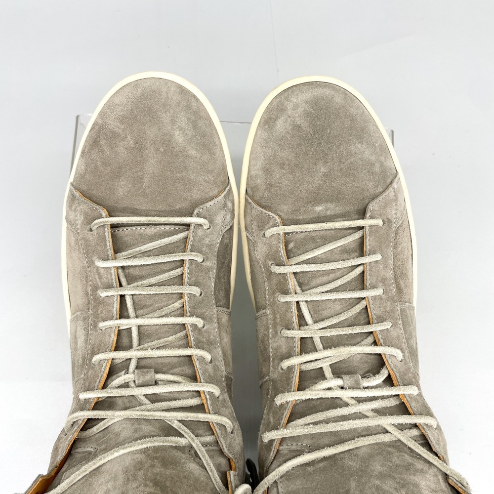 Saint Laurent Mens 45 12 YSL SL 18H Fringe High Top Court Sneakers Suede Grey - Picture 9 of 11